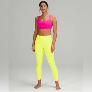 🍋Lululemon🍋 Winder under High Rise Luxtreme, Highlighter Yellow 😍Size 2